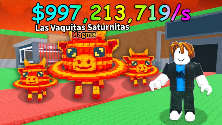 portada del juego steal a brainrot actualización las vaquitas de lava.